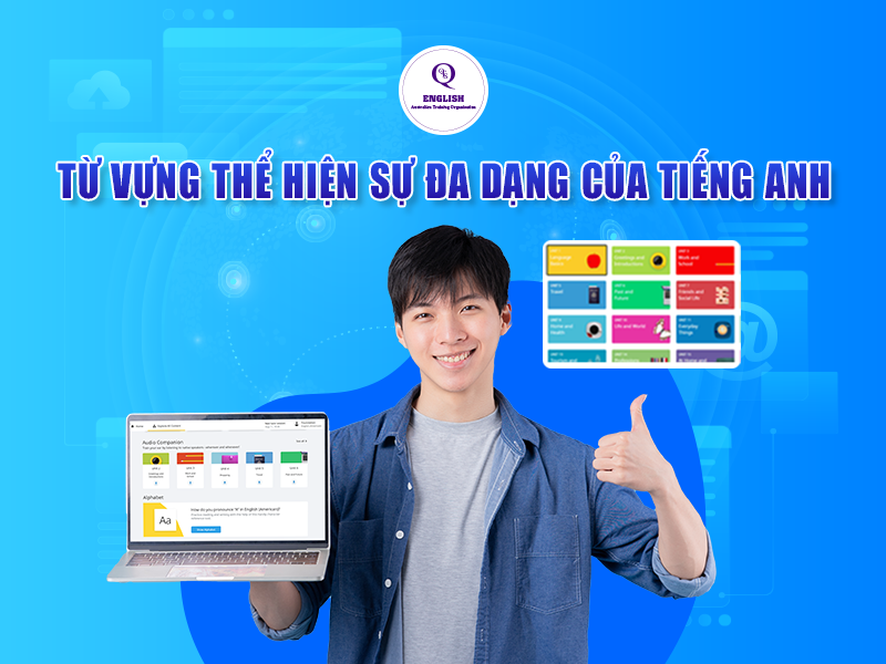 Từ vựng thể hiện sự đa dạng của tiếng Anh