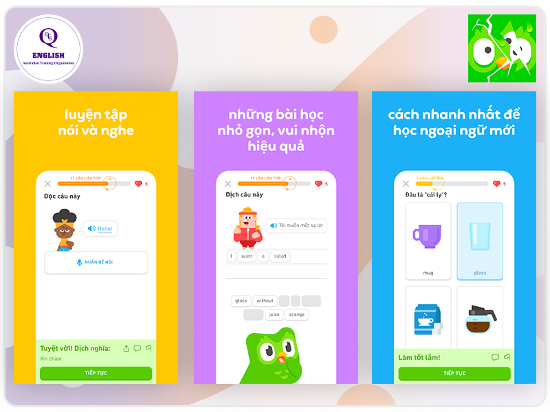Duolingo - App học tiếng Anh online Top đầu bảng xếp hạng