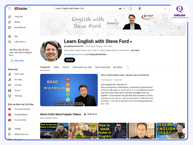 Learn English with Steve Ford