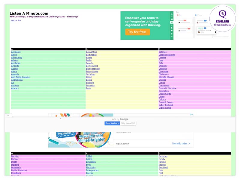 website listen a minute