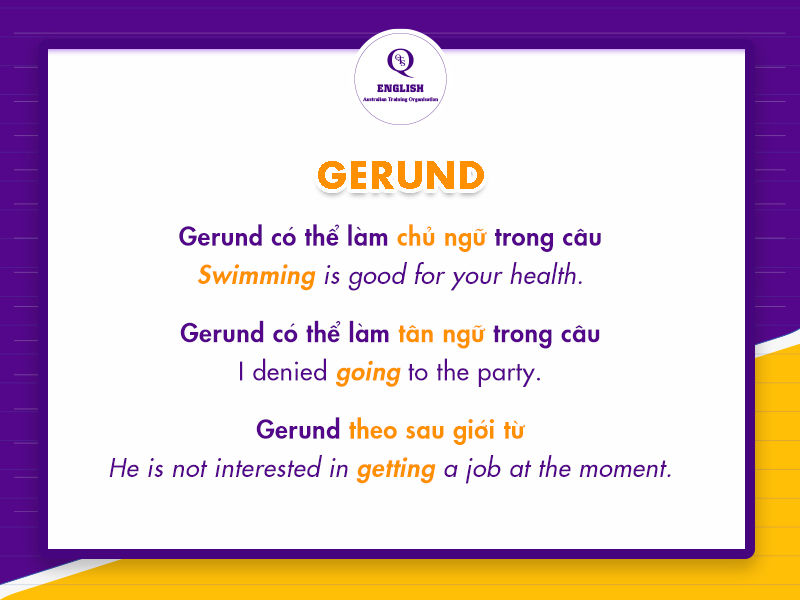 Cách sử dụng Gerund