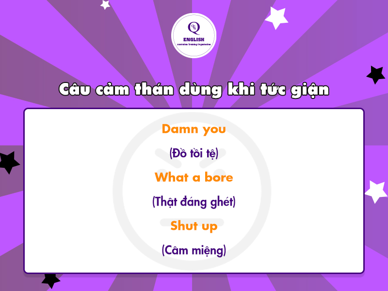 Câu cảm thán dùng khi tức giận