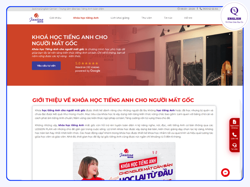 Trung tâm Anh ngữ Jaxtina