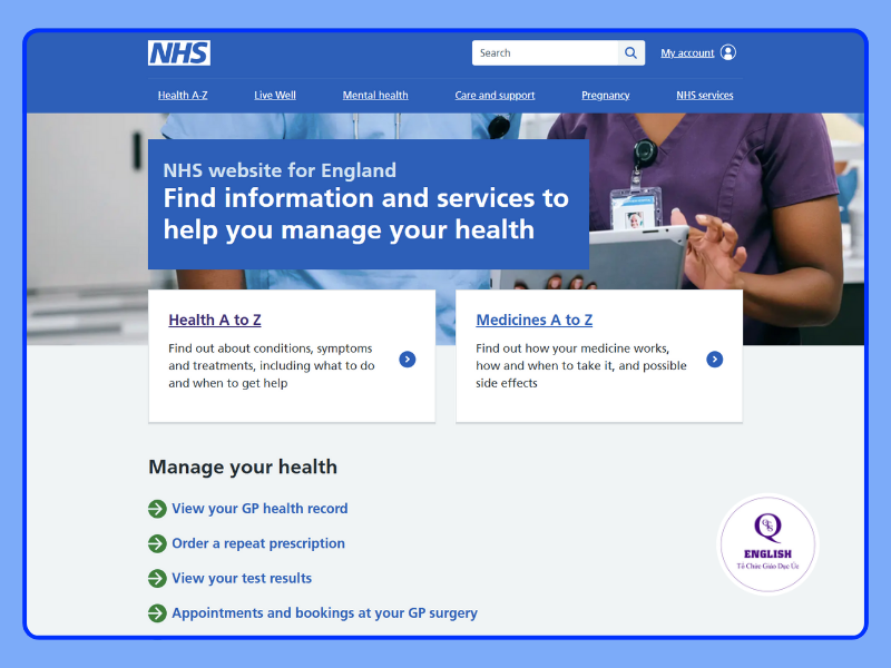 NHS Choices – Website ngành Y của Anh