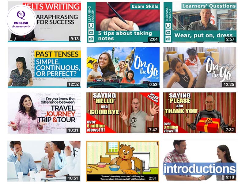 học tiếng anh trực tuyến với người nước ngoài qua youtube