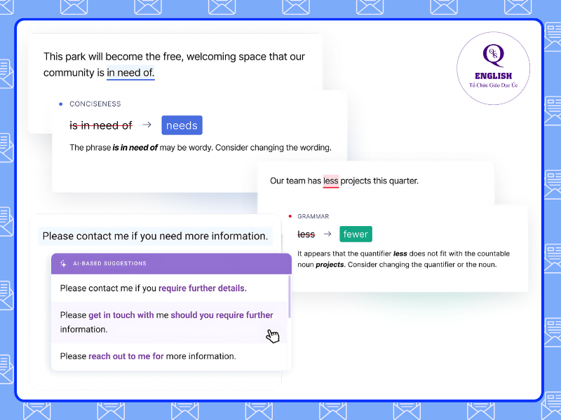 Kiểm tra lỗi chính tả khi viết email